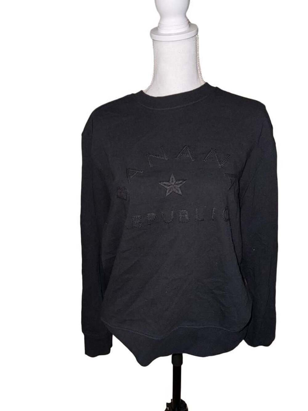 Banana Republic Crew Neck Sweatshirt Size XL Black Star Logo